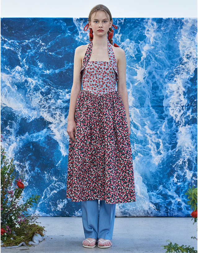 워브먼트 [22SS] Cancan Halter Dress - Flower 착용컷