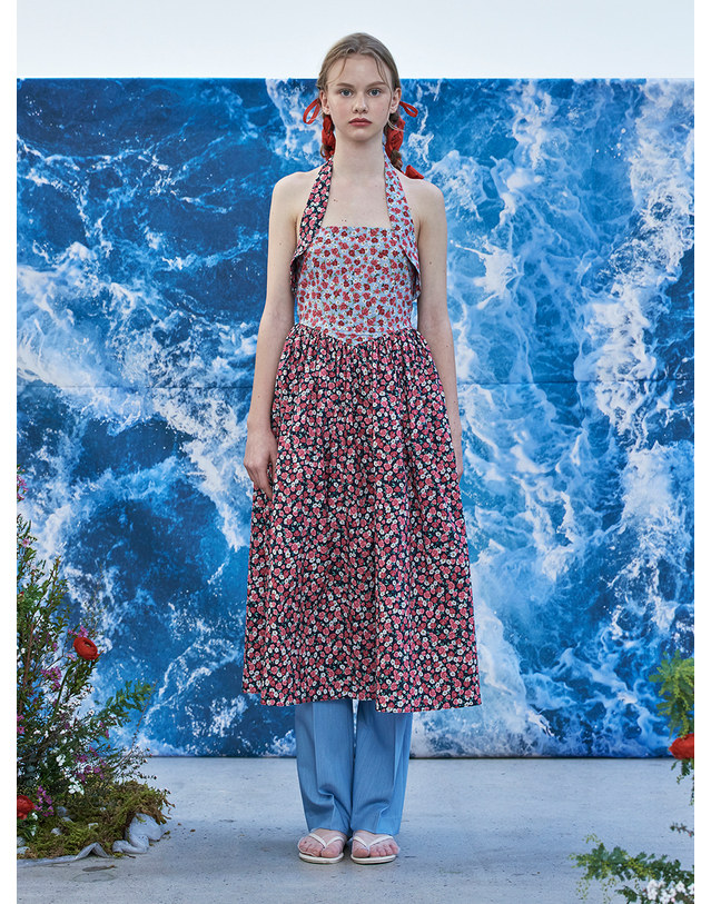워브먼트 [22SS] Cancan Halter Dress - Flower 착용컷