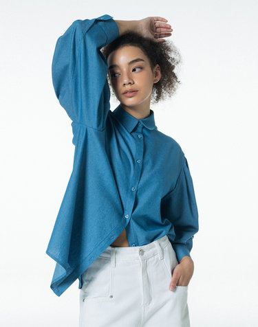[코오롱 단독] Full Sleeve Shirt BLUE WBCSTP010BL