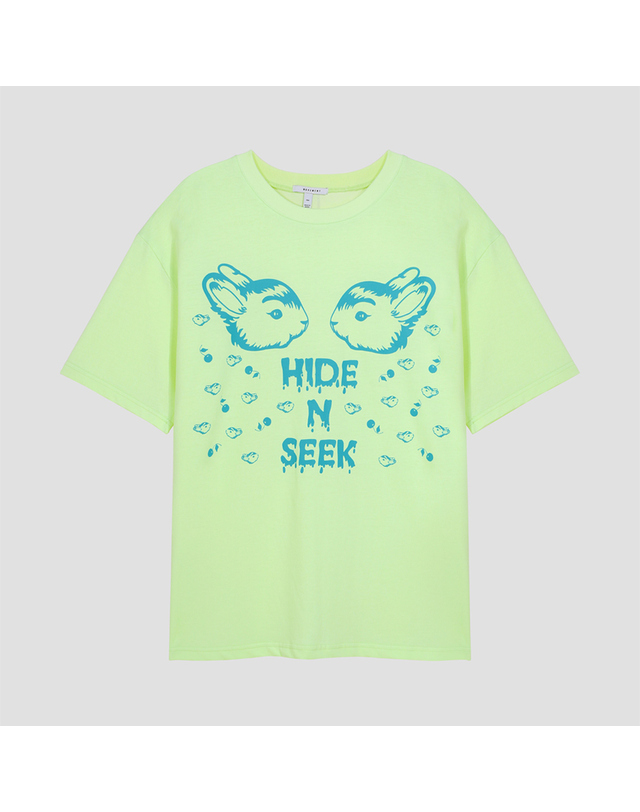 워브먼트 HIDE N SEEK Printing Box Top LIGHT YELLOW WBCSTP013LY 착용컷