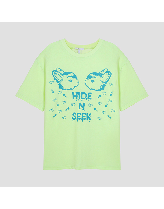 워브먼트 HIDE N SEEK Printing Box Top LIGHT YELLOW WBCSTP013LY 착용컷