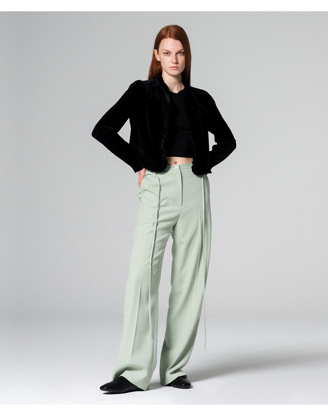 워브먼트 Comfy wide-fit pants MINT WBCFPA003MT 착용컷