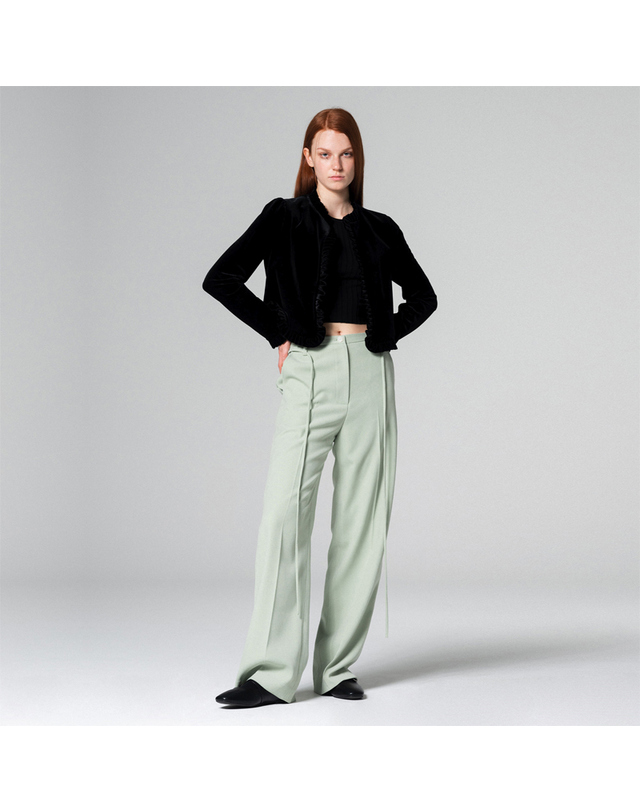 워브먼트 Comfy wide-fit pants MINT WBCFPA003MT 착용컷