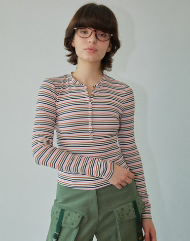 Rainbow Henly Neck Top Mix WBDFTP002MIX