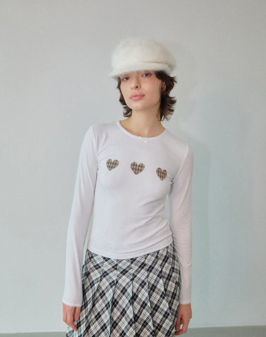 Cutie Patchwork Love Top White WBDFTP005WH