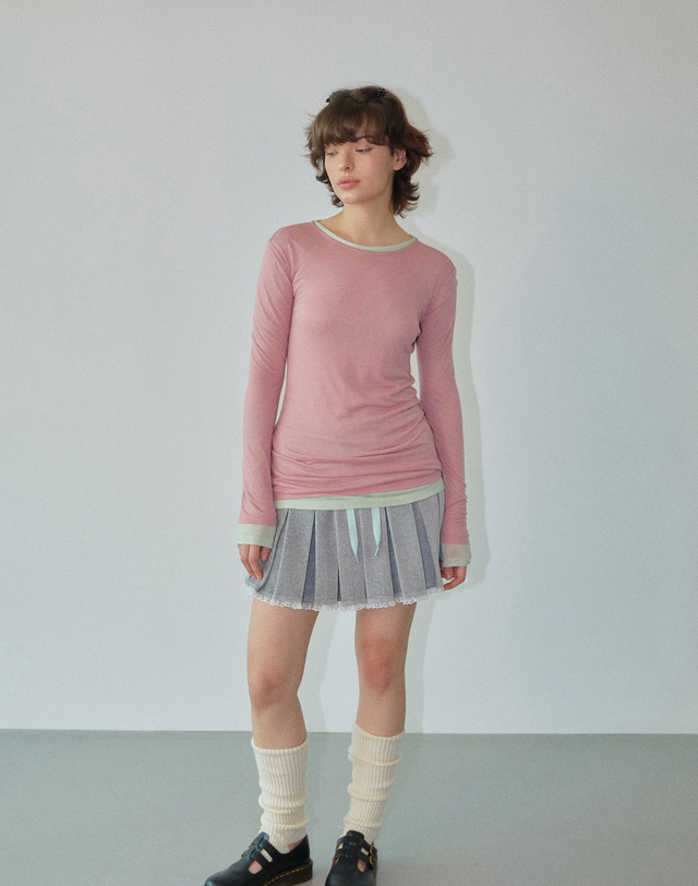 워브먼트 Soft Sheer Top Rose Pink WBDFTP001PK 착용컷