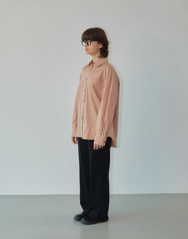 워브먼트 Flower Corduroy Straight Pants Black WBDFPA004BK 착용컷