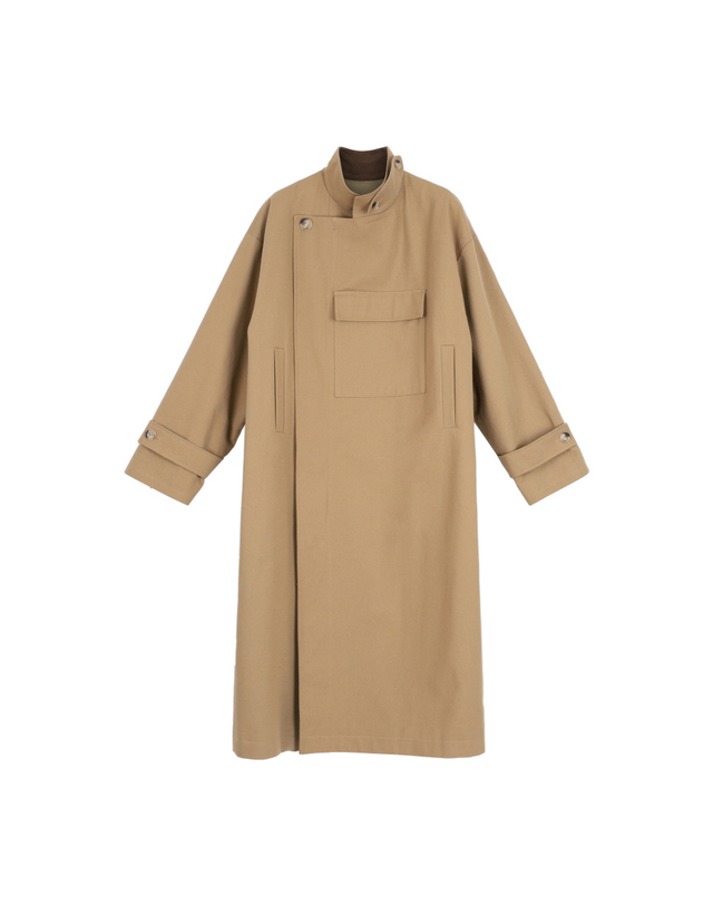메이크어토스트 POCKET TRENCH COAT BEIGE 착용컷