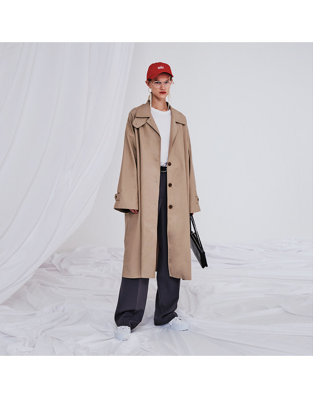 메이크어토스트 OVERFIT MAC COAT BEIGE 착용컷