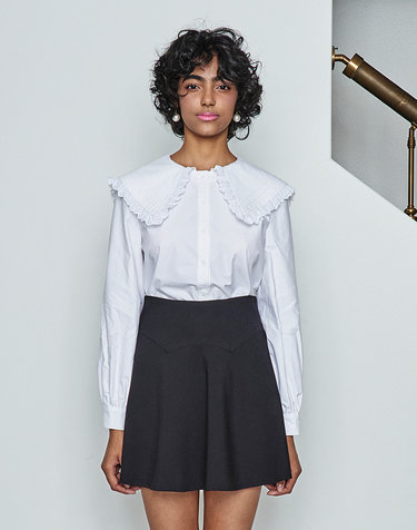 BIG COLLAR BLOUSE - White