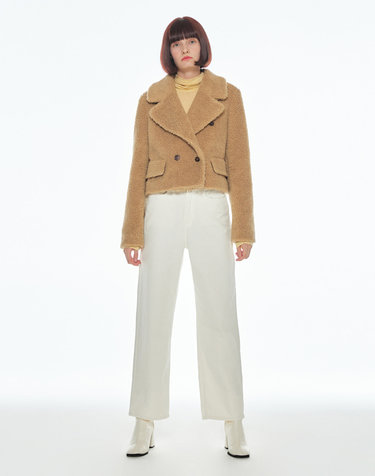 메이크어토스트 DUMBLEDORE CROP COAT - Beige
