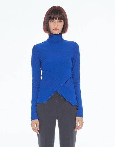 DIAGONAL LINE POLAROID T-SHIRT - Blue