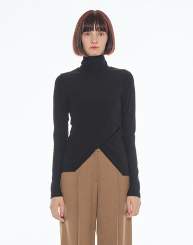 DIAGONAL LINE POLAROID T-SHIRT - Black