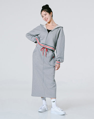 Point Knit Hoodie Training Set GRAY MBCSST004GR