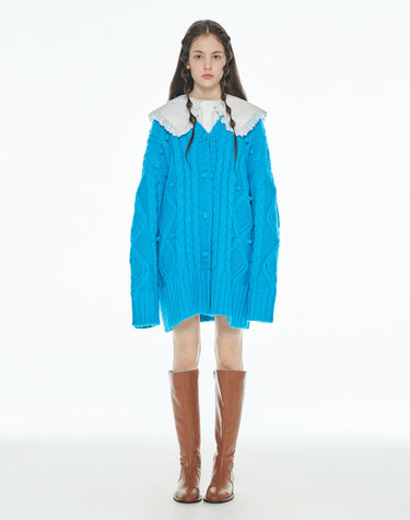 BOXY FOAMFOAM CARDIGAN - Blue