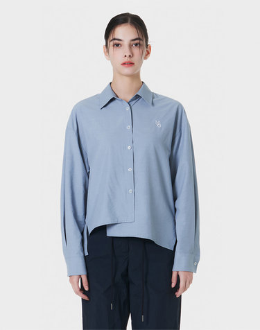 Unbalanced Free Basic Shirt BLUE MBCSTO011BL