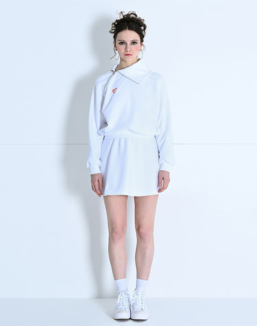 TWO-WAY OPEN SKIRT SET-UP WHITE MBDSST001WH