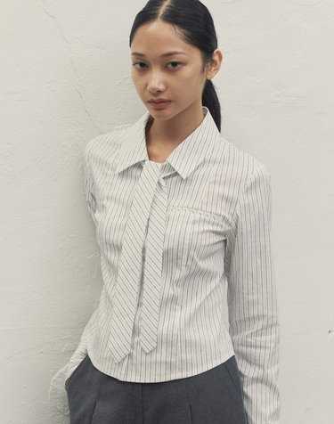 SLIM FIT TIE SHIRT STRIPE MBDFTO002ST
