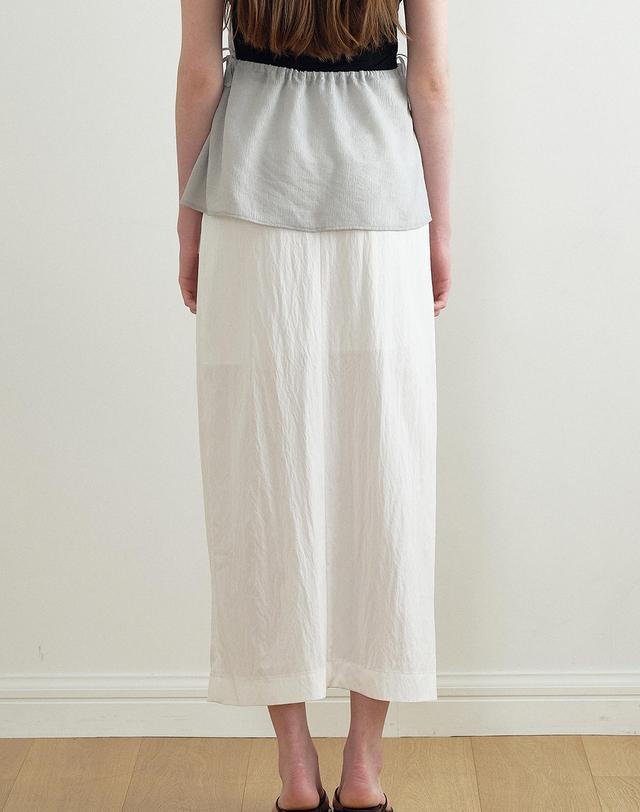 메이크어토스트 DOUBLE-BELT SLIT MAXI SKIRT (IVORY) MBFSSK003IV 착용컷