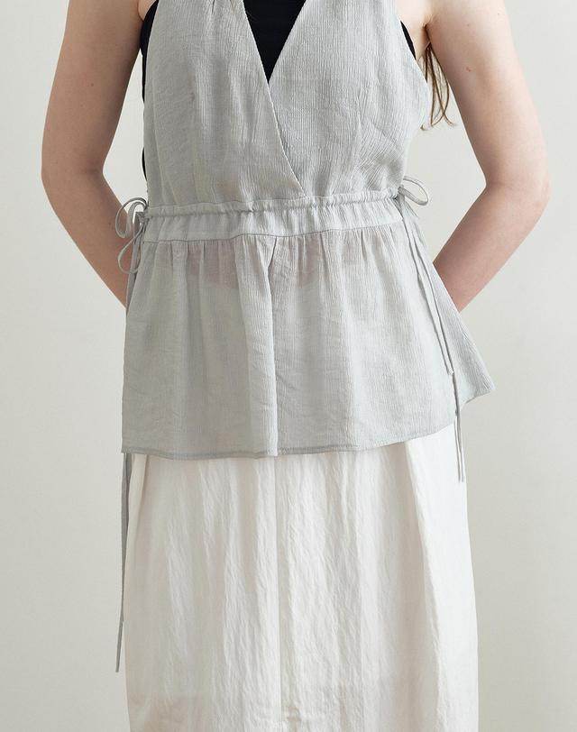 메이크어토스트 DOUBLE-BELT SLIT MAXI SKIRT (IVORY) MBFSSK003IV 착용컷