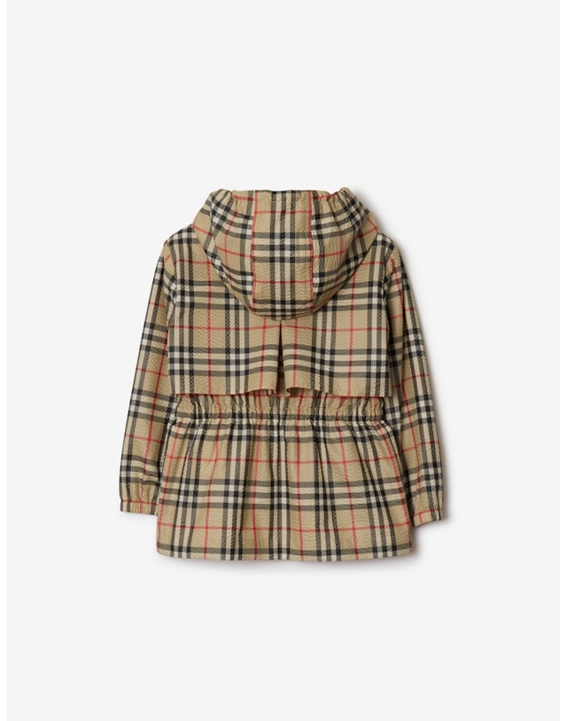 버버리키즈 버버리 키즈 24SS 체크 후드 바람막이 8078293 착용컷