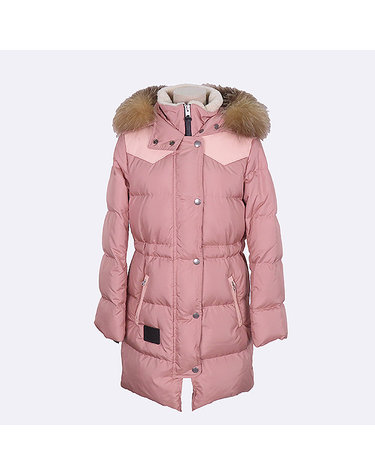 [중고]스미스마켓 코치 핑크 컬러 여성용 퍼 패딩 자켓 - 2사이즈 K5587CO