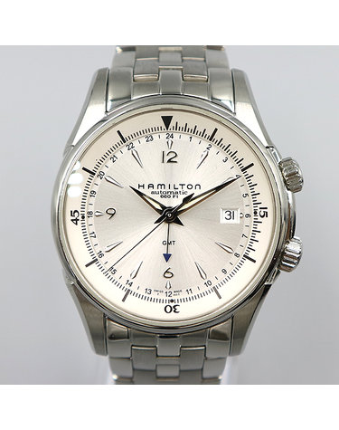 [중고]고이비토 해밀턴 H326250 재즈마스터 43MM GMT 스틸 오토매틱 남성용 시계 K0387HMT