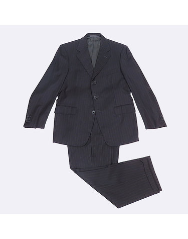 [중고]스미스마켓 제냐 블랙 컬러 스트라이프 쓰리버튼 남성용 정장 set K0983ZNA