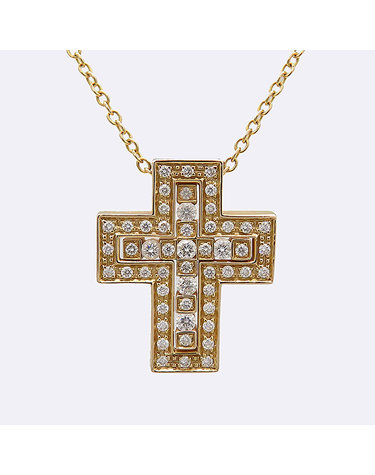 [중고]고이비토 다미아니 20083492 belle poque 벨에포크 스몰 19x16 mm 18K 핑크골드 체인 목걸이 K0142DMN