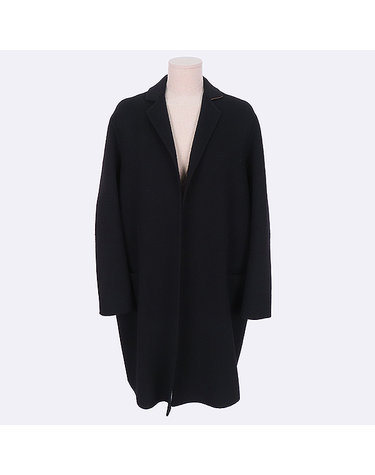 [중고]스미스마켓 타임 블랙 컬러 모 혼방 여성용 코트 K2223TIM