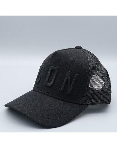 [중고]고이비토 디스퀘어드2 블랙 ICON 로고 자수 빈티지 메쉬 볼캡 모자 K0964DSQ