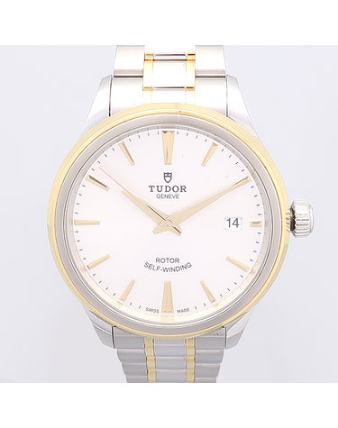 [중고]고이비토 튜더 M12503 18K골드 콤비 스타일 38MM 실버 다이얼 오토매틱 남성용 시계 K0044TUD