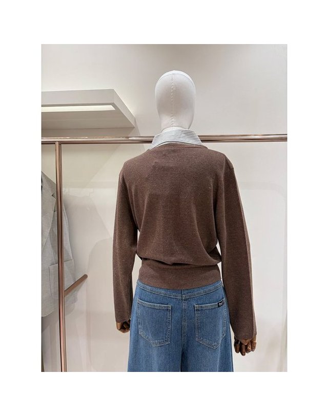 케네스레이디 [갤러리아] [케네스레이디](E509) 네크라인 펄 풀오버 (EMKCDQI010) 착용컷