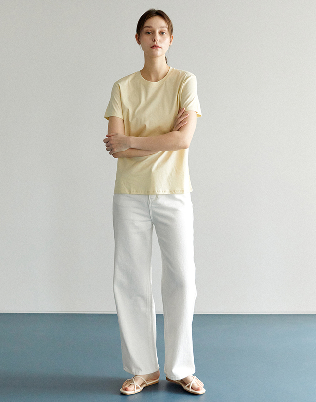 티에스에이치 콤비 실켓 티셔츠 4colors 착용컷