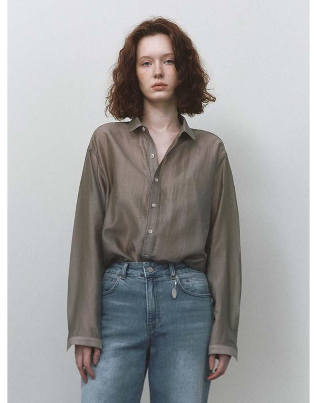 엔디에이 Betty Blouse _4color 퍼플 착용컷