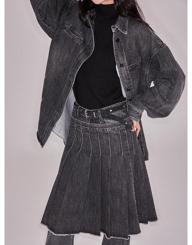 엔디에이 Black Shadow Denim Shirt 착용컷