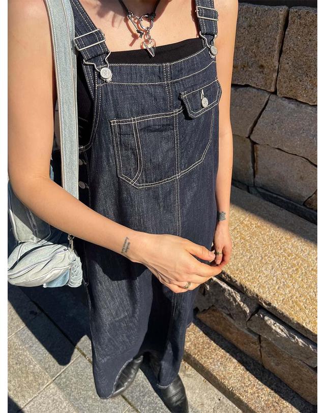 엔디에이 Non Pade Suspender Denim OPS 청록 착용컷