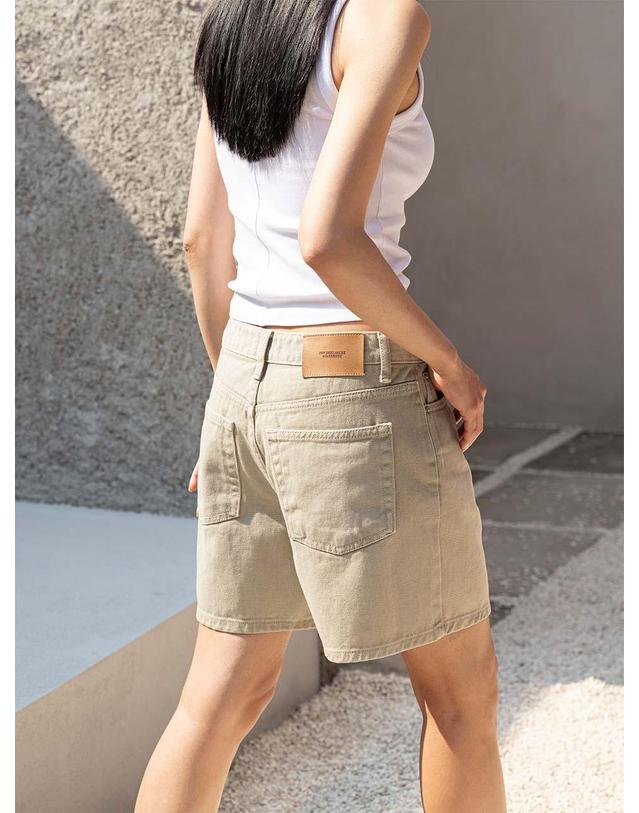 엔디에이 Cool Denim Short Pants_baige 착용컷