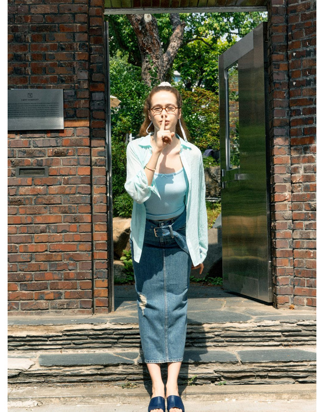 엔디에이 Y2K Long Skirt 착용컷