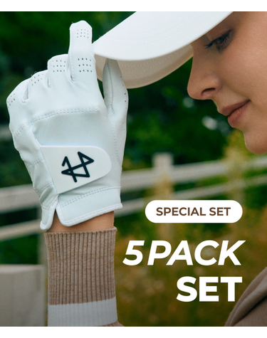 [SET] 그립 가이드라인 카브레타 양피 골프장갑 왼손 5PCS