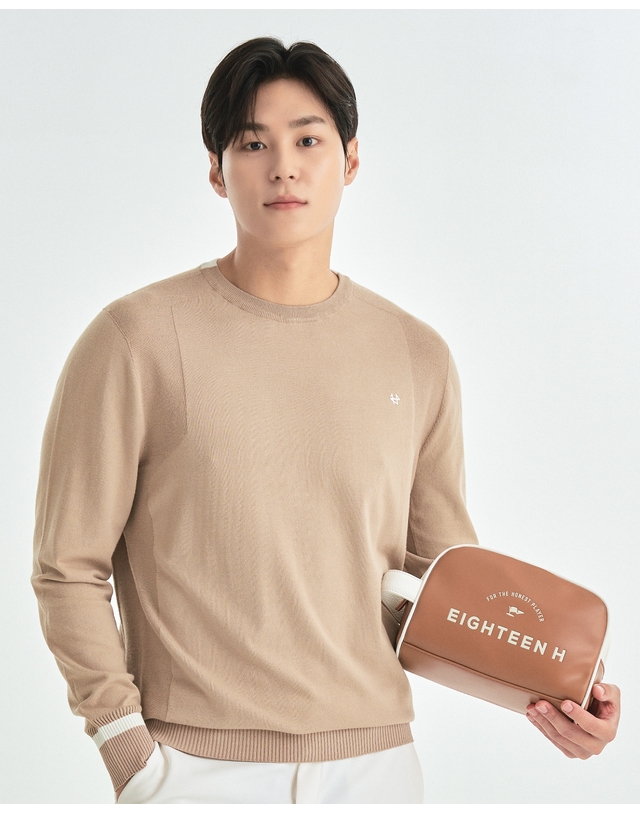에이틴에이치 더블포켓 에센셜 파우치 | 허석프로의 EIGHTEEN H 에이틴에이치 골프캐주얼 착용컷