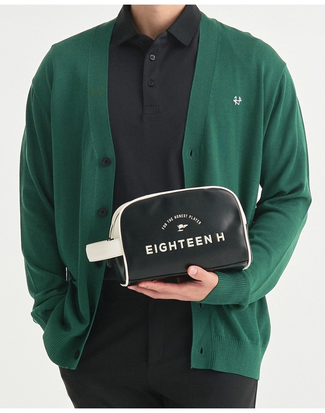 에이틴에이치 더블포켓 에센셜 파우치 | 허석프로의 EIGHTEEN H 에이틴에이치 골프캐주얼 착용컷