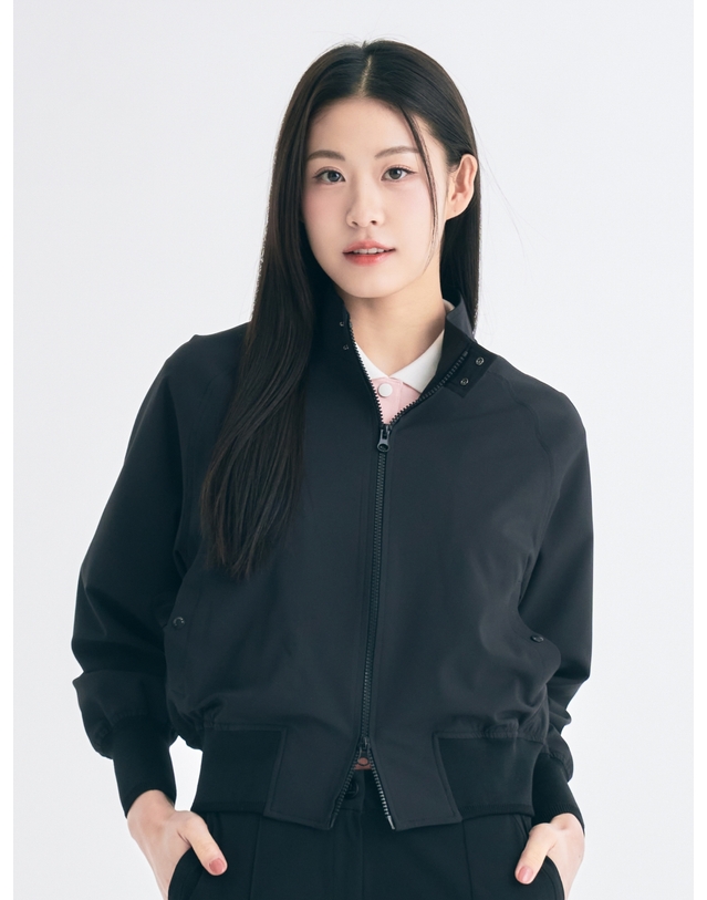에이틴에이치 우먼 메시안감 봄버 자켓 | 허석프로의 EIGHTEEN H 에이틴에이치 골프캐주얼 착용컷