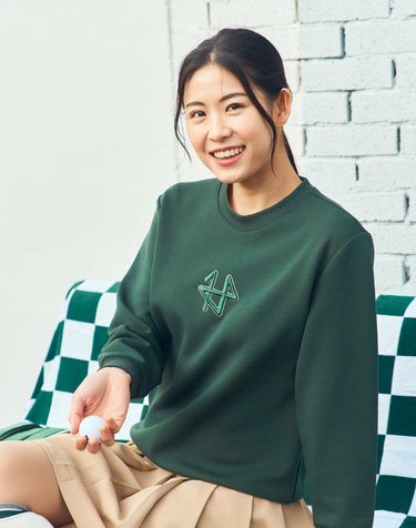 우먼 시그니처 로고 스웨트셔츠 | 허석프로의 에이틴에이치 골프캐주얼