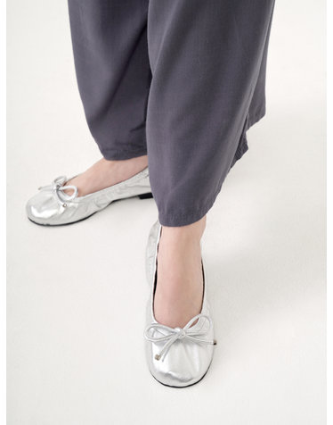 Bonnet Ribbon Flat 보네뜨 플랫 - Silver