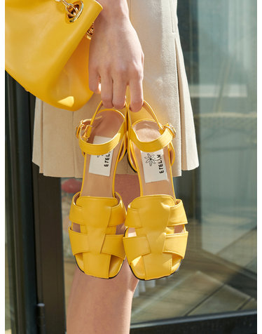 Monaco Fisherman Leather Sandals 모나코 피셔맨 샌들 - Pop Yellow