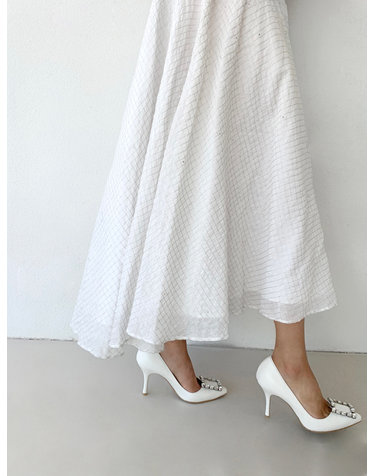 에뗄린 Fady Cube Pumps 페이디 큐브 스틸레토 힐 - White