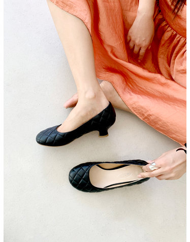 Taj Quilted Pumps 타즈 퀼팅 펌프스 - Black