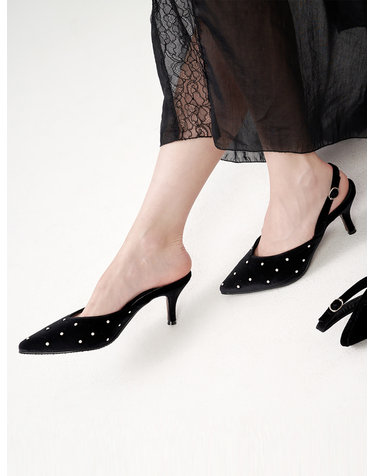 Etoile Mules Slingback 에뚜왈 뮬 슬링백 - Black