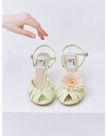 Sunny Multi Strap Sandals 써니 스트랩 샌들 힐 - Lime Mint